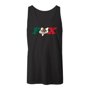 Fox Racing Men's Mexico Flag Premium Tank Top Tee T-Shirt in Black